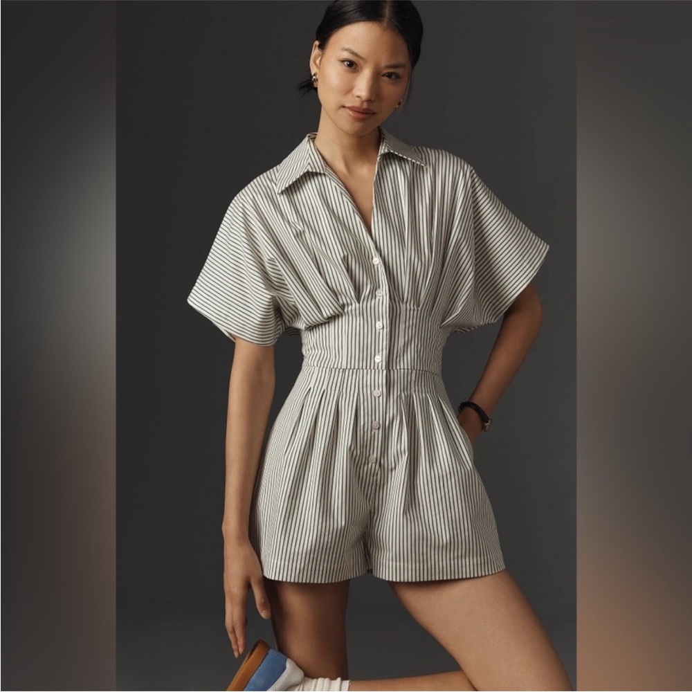 THE TOBIE PLEATED ROMPER BY EXQUISE - S